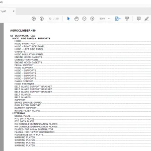 Deutz Fahr AGROCLIMBER 410 Parts Catalog Manual - PDF DOWNLOAD