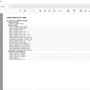 Deutz Fahr AGROFARM 410 TB -5001 Parts Catalog Manual - PDF DOWNLOAD