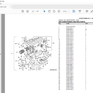 Deutz Fahr AGROFARM 410 after 16001 Parts Catalog Manual -  PDF DOWNLOAD