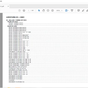 Deutz Fahr AGROFARM 410 after 20001 Parts Catalog Manual  - PDF DOWNLOAD