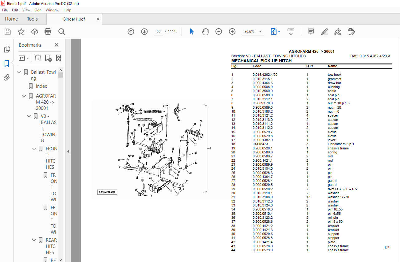 Deutz Fahr AGROFARM 420 - 20001 Parts Catalog Manual - PDF DOWNLOAD ...