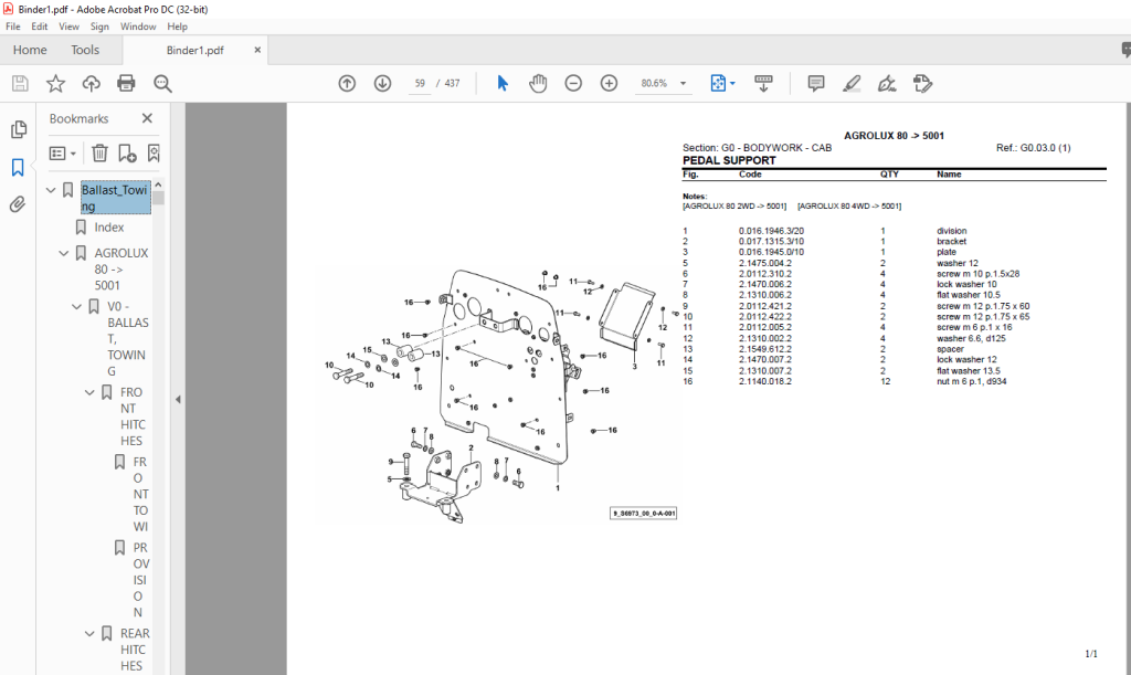 Deutz Fahr AGROLUX 80 - 5001 Parts Catalog Manual - PDF DOWNLOAD ...