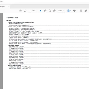 Deutz Fahr AgroPrima 4.31 Parts Catalog Manual - PDF DOWNLOAD