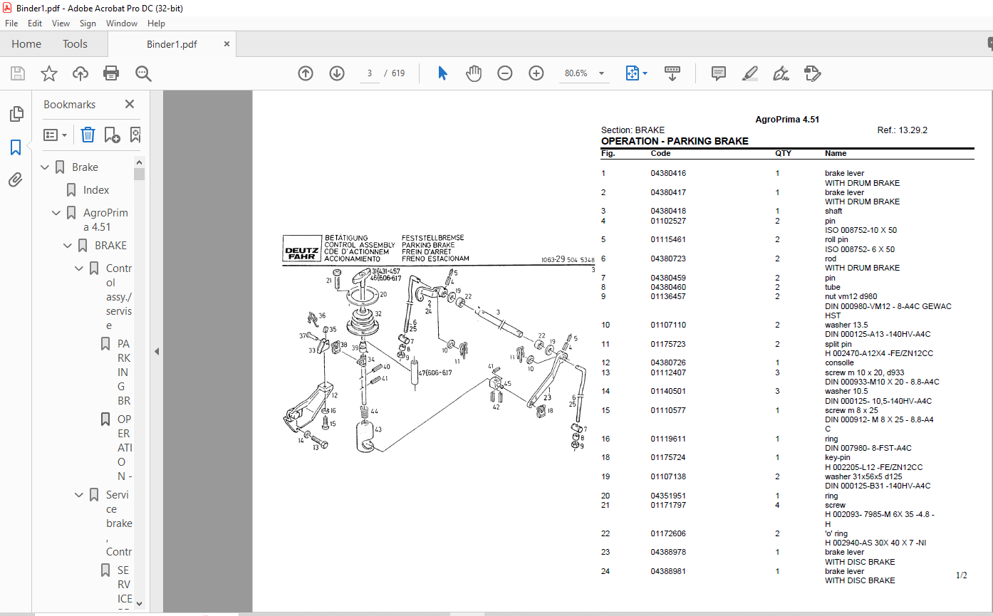 Deutz Fahr AgroPrima 4.51 Parts Catalog Manual - PDF DOWNLOAD ...