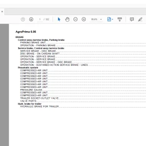 Deutz Fahr AgroPrima 6.06 Parts Catalog Manual -  PDF DOWNLOAD