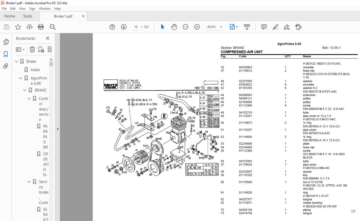 Deutz Fahr AgroPrima 6.06 Parts Catalog Manual - PDF DOWNLOAD ...