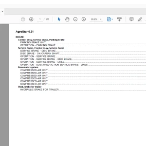 Deutz Fahr AgroStar 6.31 Parts Catalog Manual  - PDF DOWNLOAD