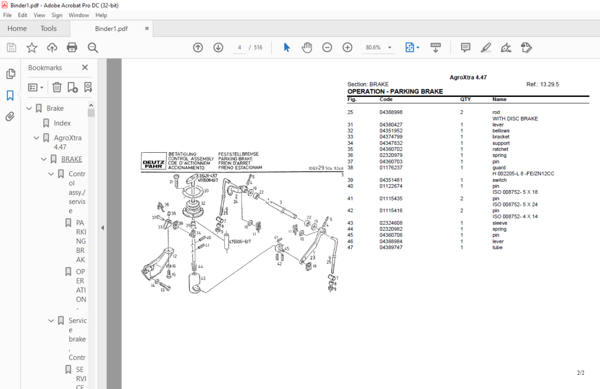 Deutz Fahr AgroXtra 4.47 Parts Catalog Manual - PDF DOWNLOAD ...