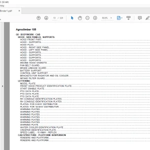 Deutz Fahr Agroclimber 105 Parts Catalog Manual - PDF DOWNLOAD