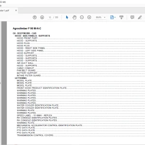 Deutz Fahr Agroclimber F 90 M-N-C Parts Catalog Manual - PDF DOWNLOAD