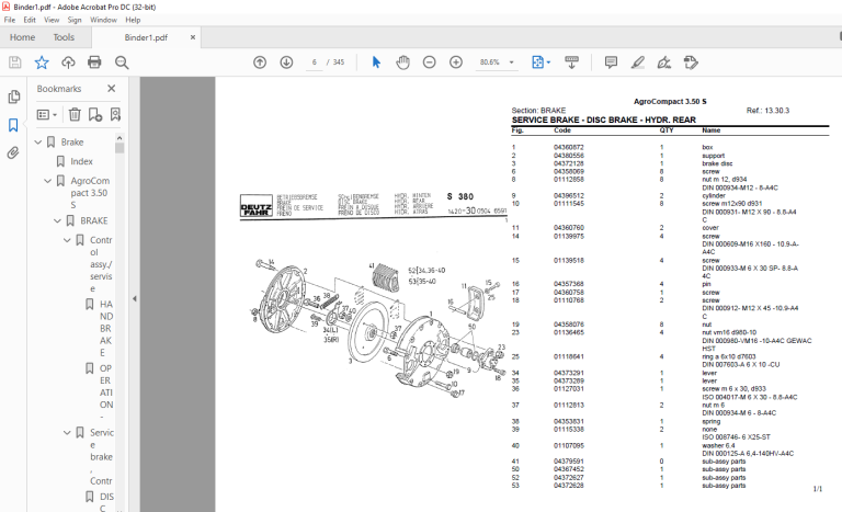 Deutz Fahr Agrocompact 3.50 S Parts Catalog Manual - PDF DOWNLOAD ...