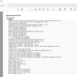 Deutz Fahr Agrocompact F75 (20) Parts Catalog Manual - PDF DOWNLOAD