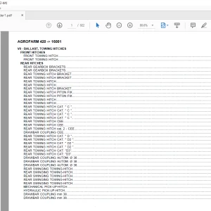 Deutz Fahr Agrofarm 420 After 16001 Parts Catalog Manual - PDF DOWNLOAD