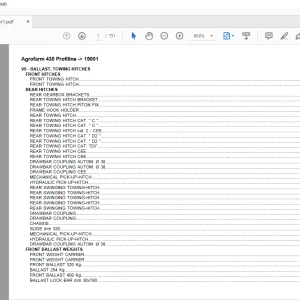 Deutz Fahr Agrofarm 430 Profiline After 15001 Parts Catalog Manual - PDF DOWNLOAD