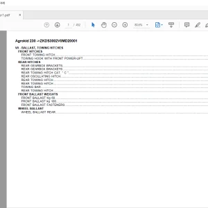 Deutz Fahr Agrokid 230 after ZKDS3002V0MD20001 Parts Catalog Manual  - PDF DOWNLOAD
