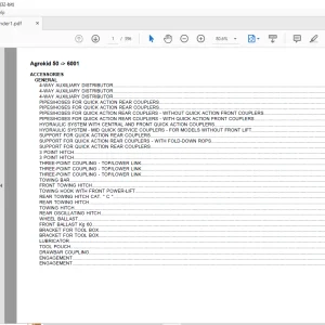 Deutz Fahr Agrokid 50 After 6001 Parts Catalog Manual - PDF DOWNLOAD