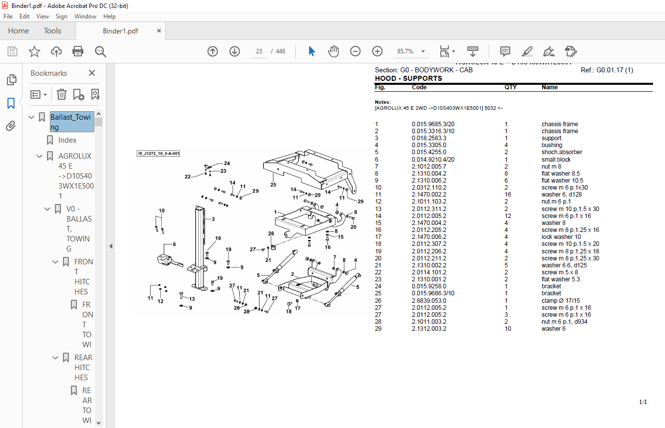 Deutz Fahr Agrolux 45E After D10S403WX1E5001 Parts Catalog Manual - PDF ...