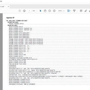 Deutz Fahr Agrolux 67 Parts Catalog Manual - PDF DOWNLOAD