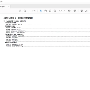 Deutz Fahr Agrolux 70 E After D10S653WT1E1001 Parts Catalog Manual - PDF DOWNLOAD
