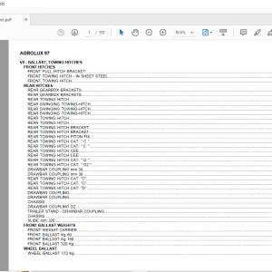Deutz Fahr Agrolux 97 Parts Catalog Manual - PDF DOWNLOAD