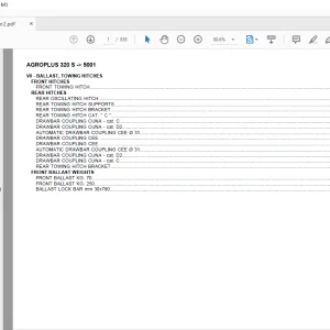 Deutz Fahr Agroplus 320 S After 5001 Parts Catalog Manual - PDF DOWNLOAD