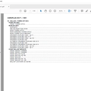 Deutz Fahr Agroplus 410 F After 1001 Parts Catalog Manual - PDF DOWNLOAD