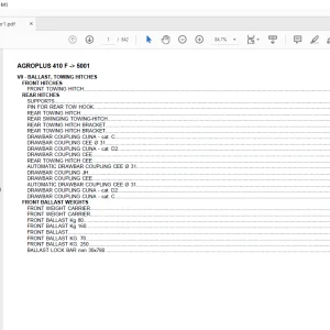 Deutz Fahr Agroplus 410 F After 5001 Parts Catalog Manual - PDF DOWNLOAD