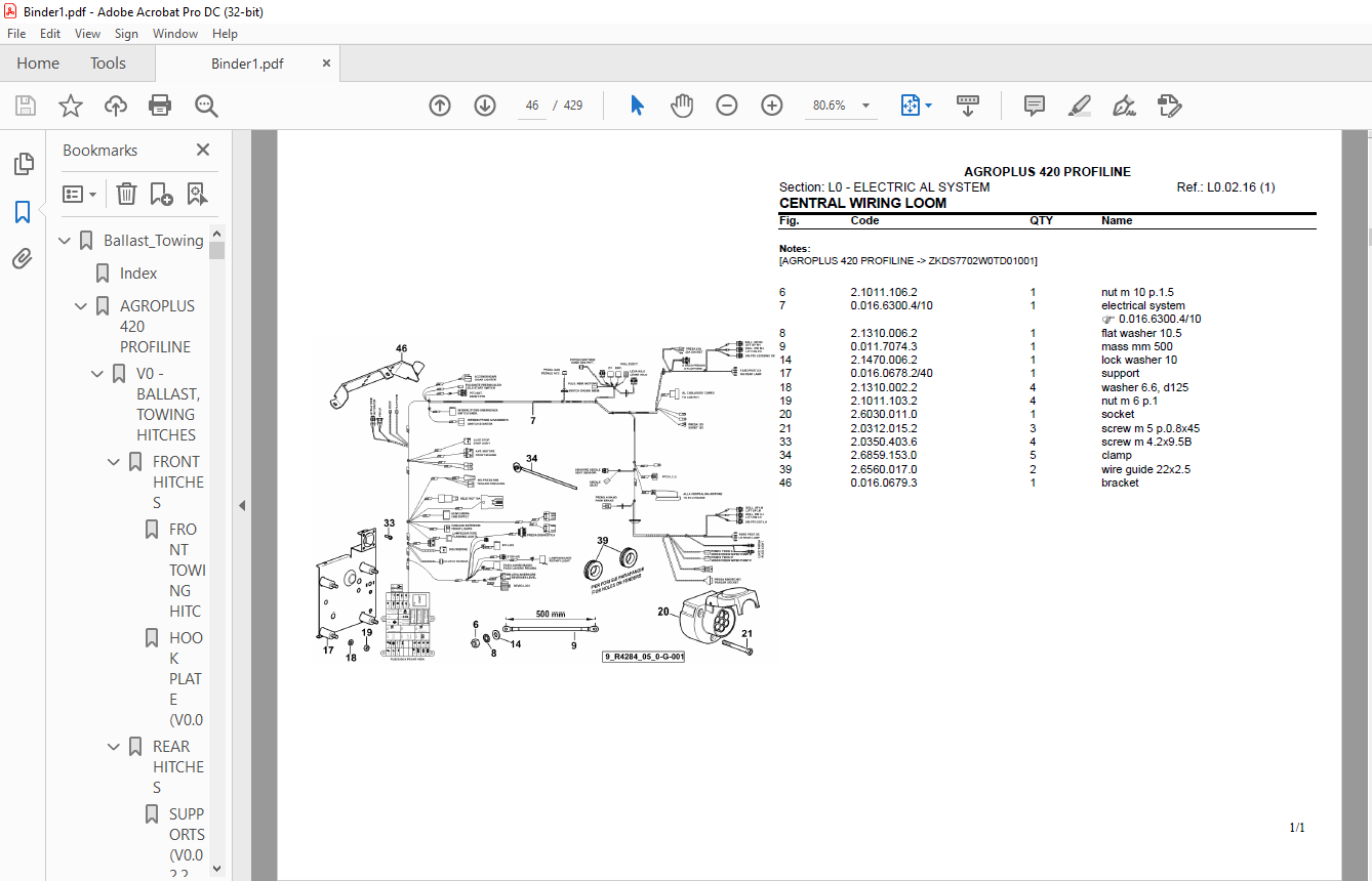 Deutz Fahr Agroplus 420 Profiline Parts Catalog Manual - PDF DOWNLOAD ...