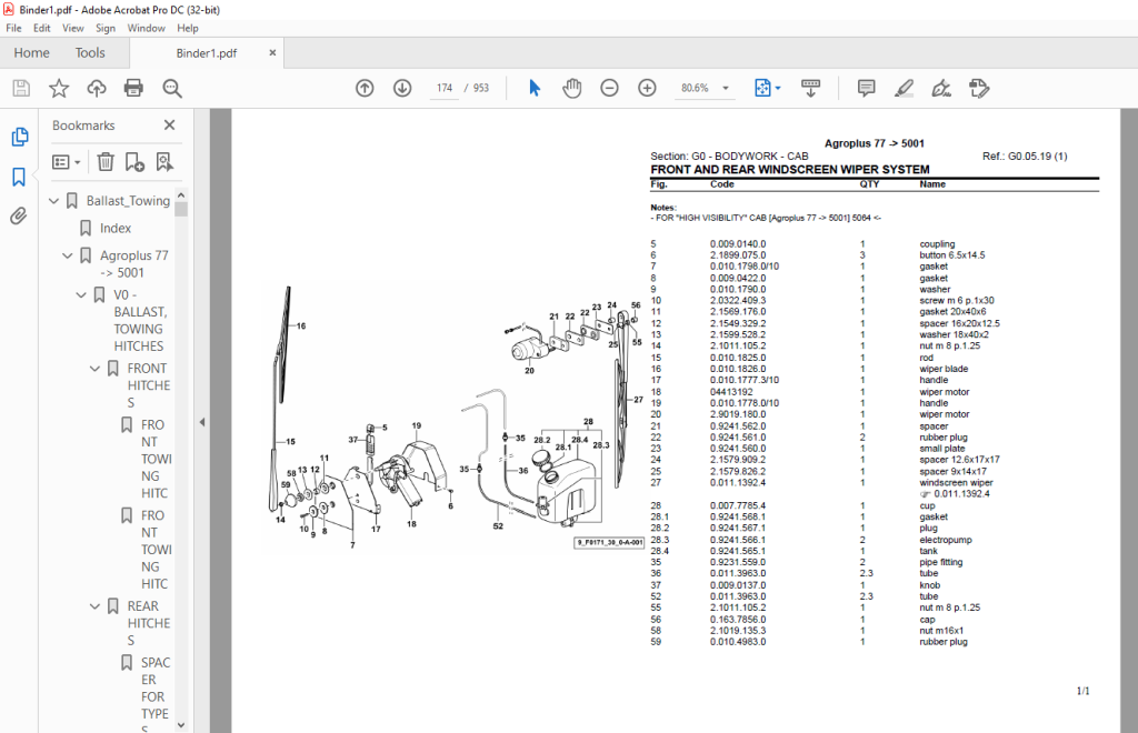 Deutz Fahr Agroplus 77 After 5001 Parts Catalog Manual - PDF DOWNLOAD ...