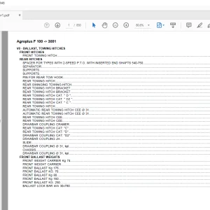 Deutz Fahr Agroplus F 100 After 3001 Parts Catalog Manual - PDF DOWNLOAD
