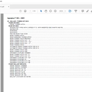 Deutz Fahr Agroplus F 100 After 6001 Parts Catalog Manual - PDF DOWNLOAD