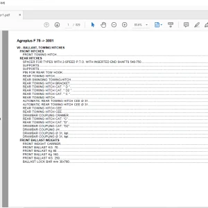 Deutz Fahr Agroplus F 75 After 3001 Parts Catalog Manual - PDF DOWNLOAD