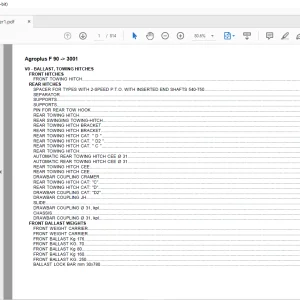 Deutz Fahr Agroplus F 90 After 3001 Parts Catalog Manual - PDF DOWNLOAD