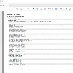 Deutz Fahr Agroplus F 90 After 6001 Parts Catalog Manual - PDF DOWNLOAD