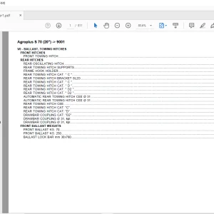 Deutz Fahr Agroplus S 70 (20") After 9001 Parts Catalog Manual - PDF DOWNLOAD