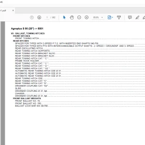 Deutz Fahr Agroplus S 90 (20) after 8001 Parts Manual - PDF DOWNLOAD