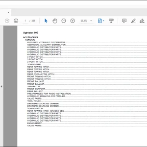 Deutz Fahr Agrosun 100 Parts Catalog Manual - PDF DOWNLOAD