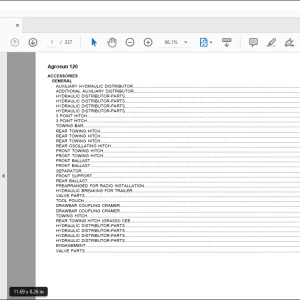 Deutz Fahr Agrosun 120 Parts Catalog Manual - PDF DOWNLOAD