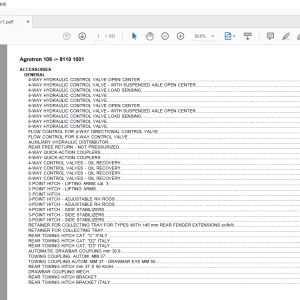 Deutz Fahr Agrotron 108 After 8110 1001 Parts Catalog Manual -  PDF DOWNLOAD