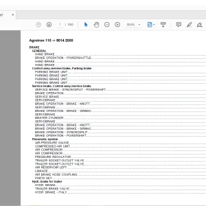 Deutz Fahr Agrotron 110 After 8014 2000 Parts Catalog Manual  - PDF DOWNLOAD