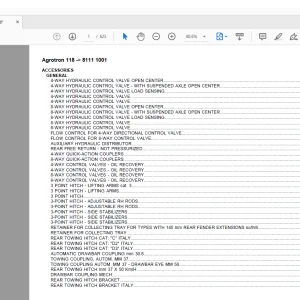 Deutz Fahr Agrotron 118 After 8111 1001 Parts Catalog Manual  - PDF DOWNLOAD