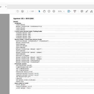 Deutz Fahr Agrotron 120 After 808 2000 Parts Catalog Manual  - PDF DOWNLOAD