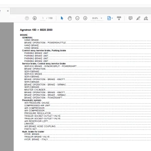 Deutz Fahr Agrotron 150 After 8020 2000 Parts Catalog Manual  - PDF DOWNLOAD