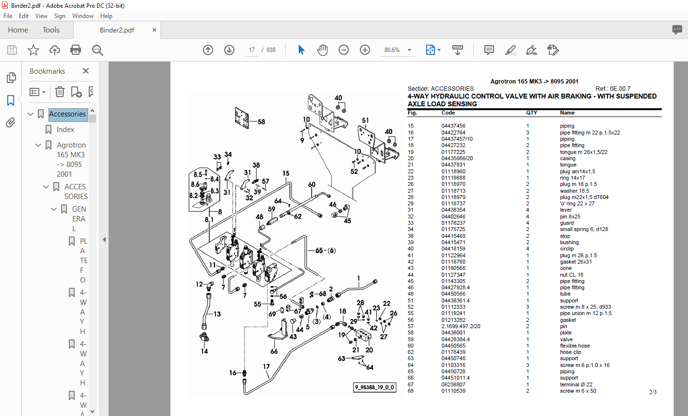 Deutz Fahr Agrotron 165 MK3 after 8095 2001 Parts Catalog Manual - PDF ...