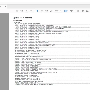 Deutz Fahr Agrotron 165 after 8095 6001 Parts Catalog Manual - PDF DOWNLOAD