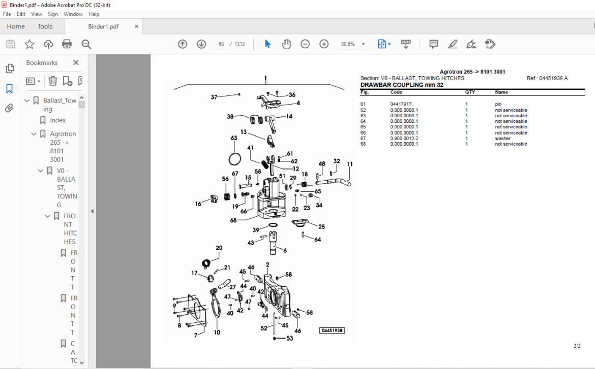 Deutz Fahr Agrotron 265 after 8101 3001 Parts Catalog Manual - PDF ...