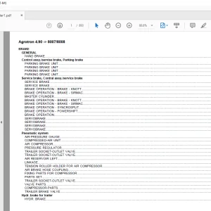 Deutz Fahr Agrotron 4.90 after 8007 8008 Parts Catalog Manual - PDF DOWNLOAD