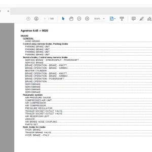 Deutz Fahr Agrotron 6.45 After 8020 Parts Catalog Manual  - PDF DOWNLOAD