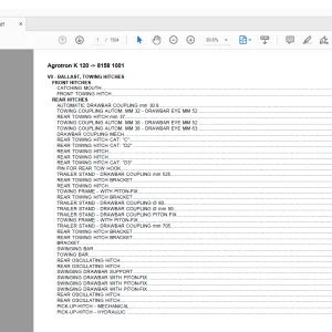 Deutz Fahr Agrotron K 120 after 8158 1001 Parts Catalog Manual  - PDF DOWNLOAD