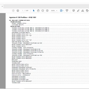 Deutz Fahr Agrotron K 120 Profiline after 8162 1001 Parts Catalog Manual  - PDF DOWNLOAD